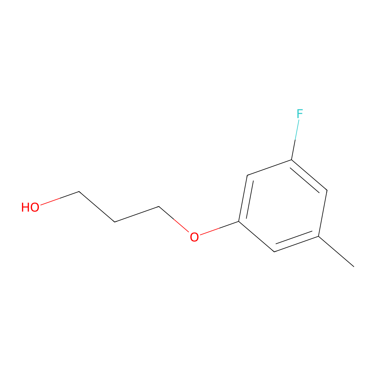 3-(3-Fluoro-5-methylphenoxy)propan-1-ol molecular structure, CAS 2819316-13-5