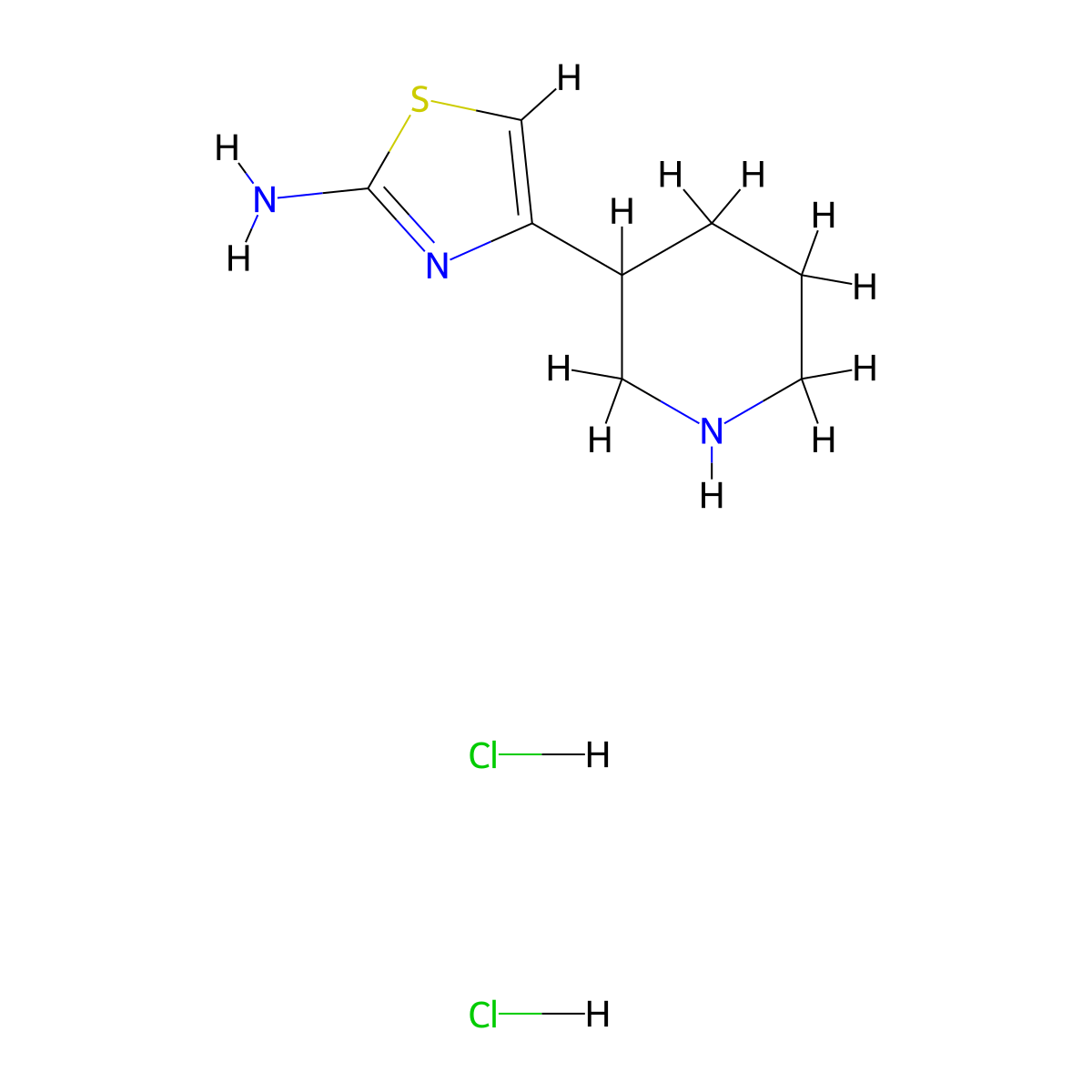 4-(Piperidin-3-yl)-1,3-thiazol-2-amine dihydrochloride molecular structure, CAS 2819388-91-3