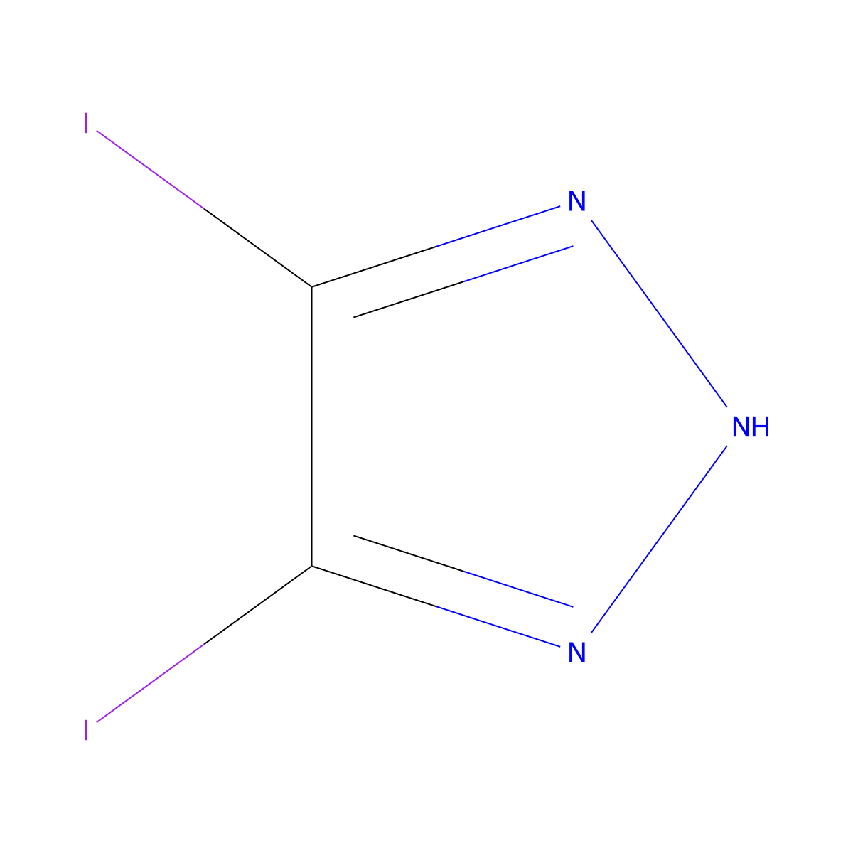 4,5-Diiodo-1H-1,2,3-triazole molecular structure, CAS 28194-09-4