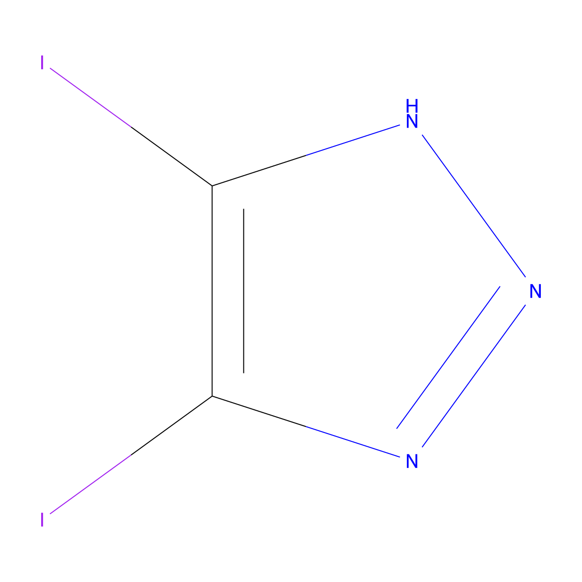4,5-Diiodo-1H-1,2,3-triazole molecular structure, CAS 28194-09-4