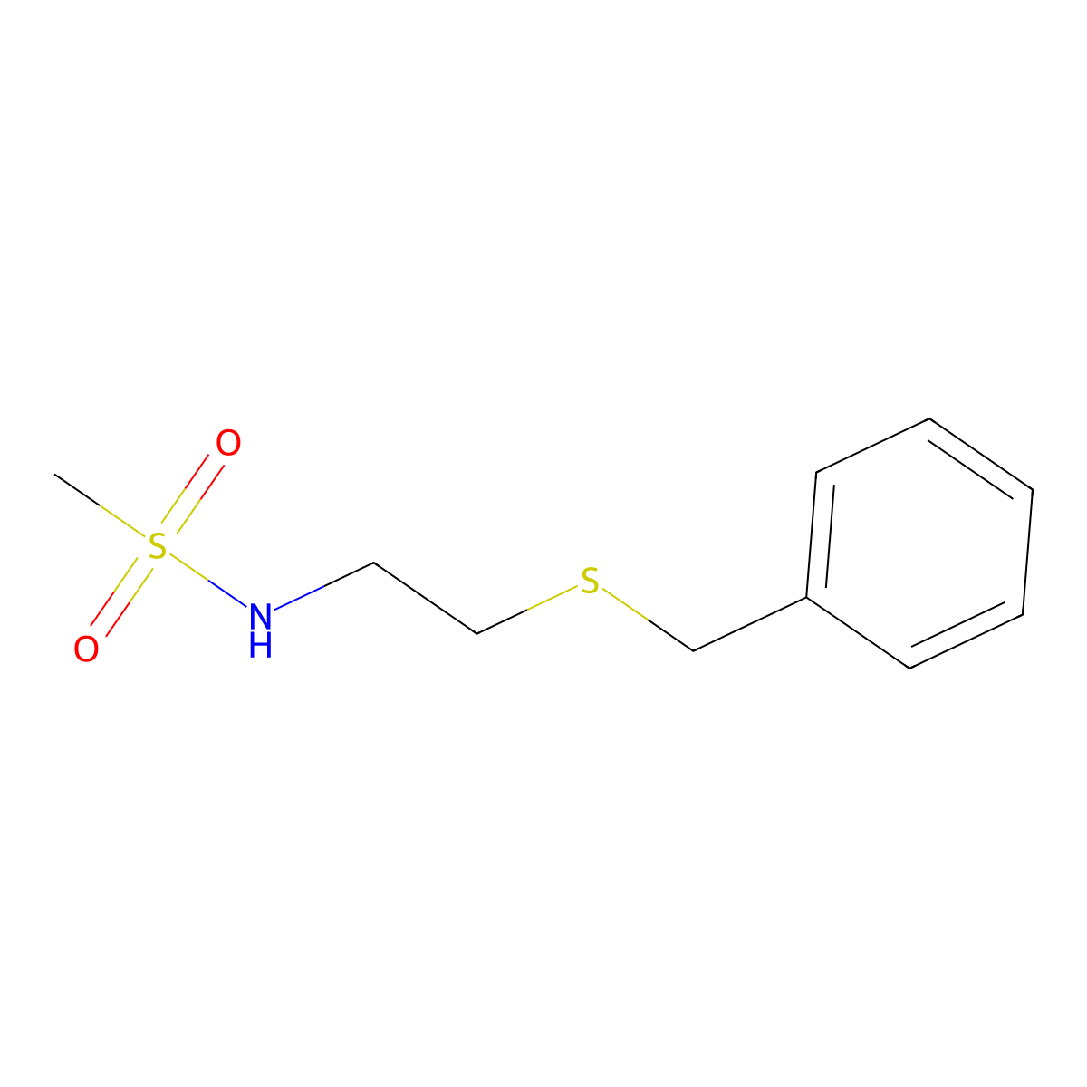 N-[2-(benzylsulfanyl)ethyl]methanesulfonamide molecular structure, CAS 28194-68-5