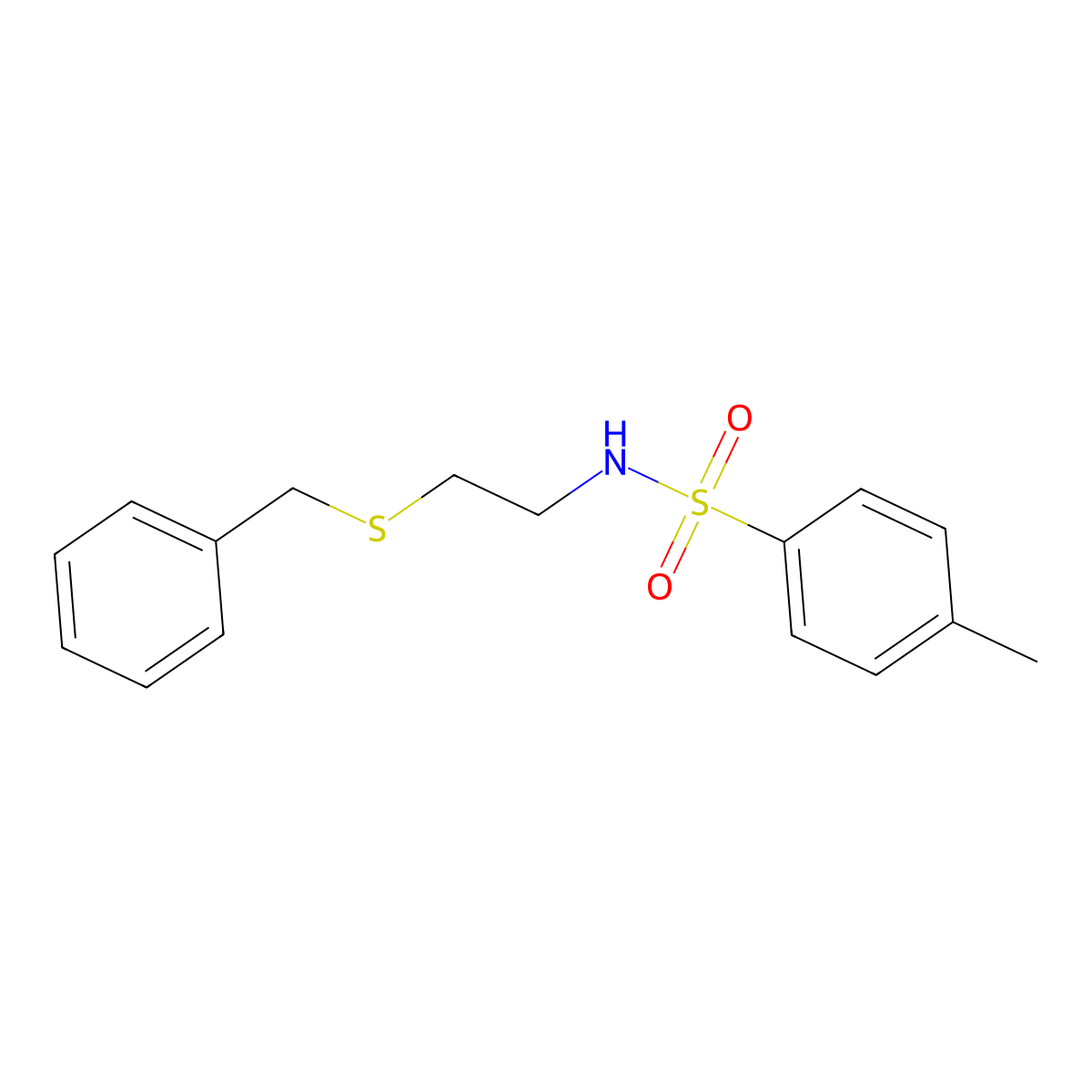 N-(2-benzylsulfanylethyl)-4-methylbenzenesulfonamide molecular structure, CAS 28194-69-6