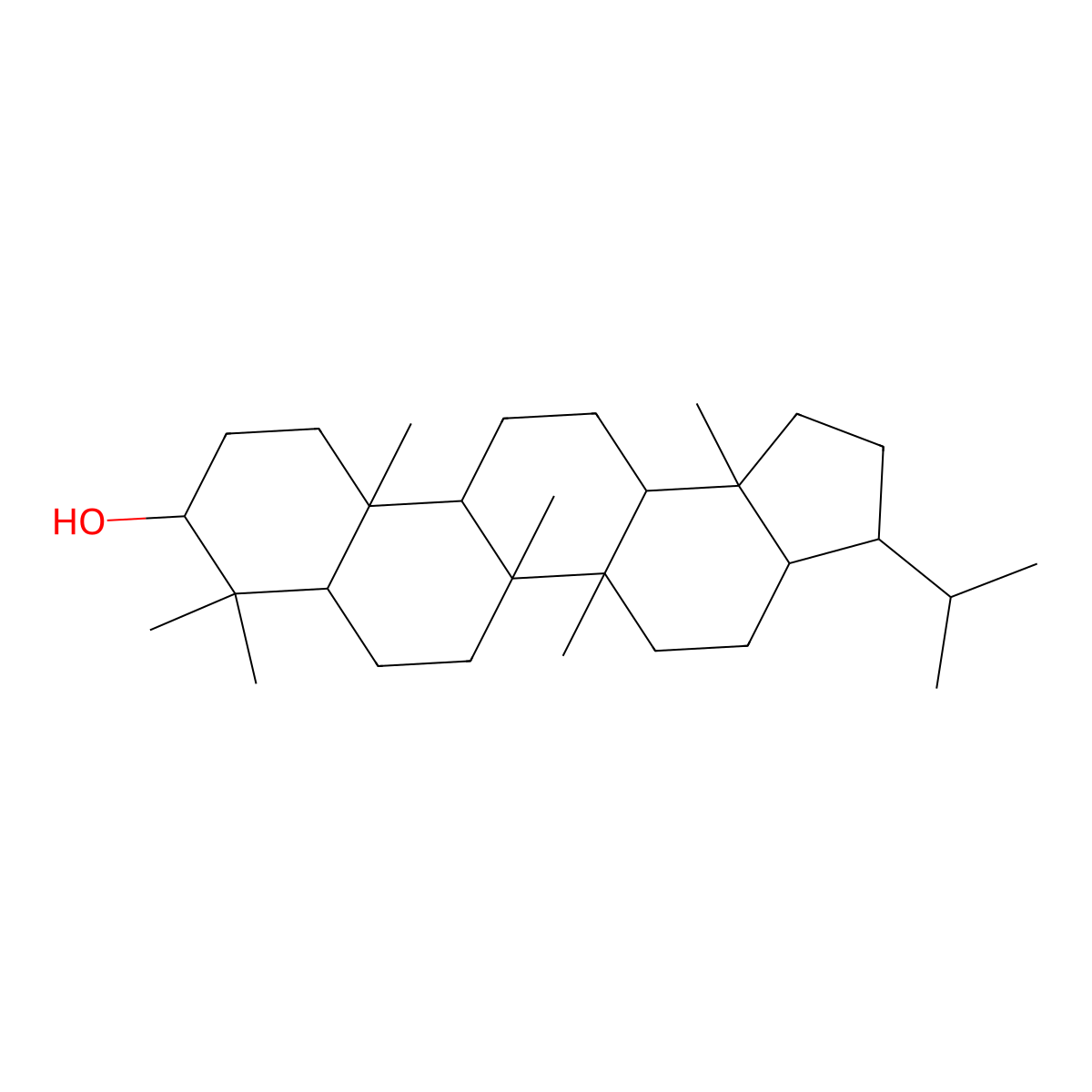 Hopanol molecular structure, CAS 28196-47-6