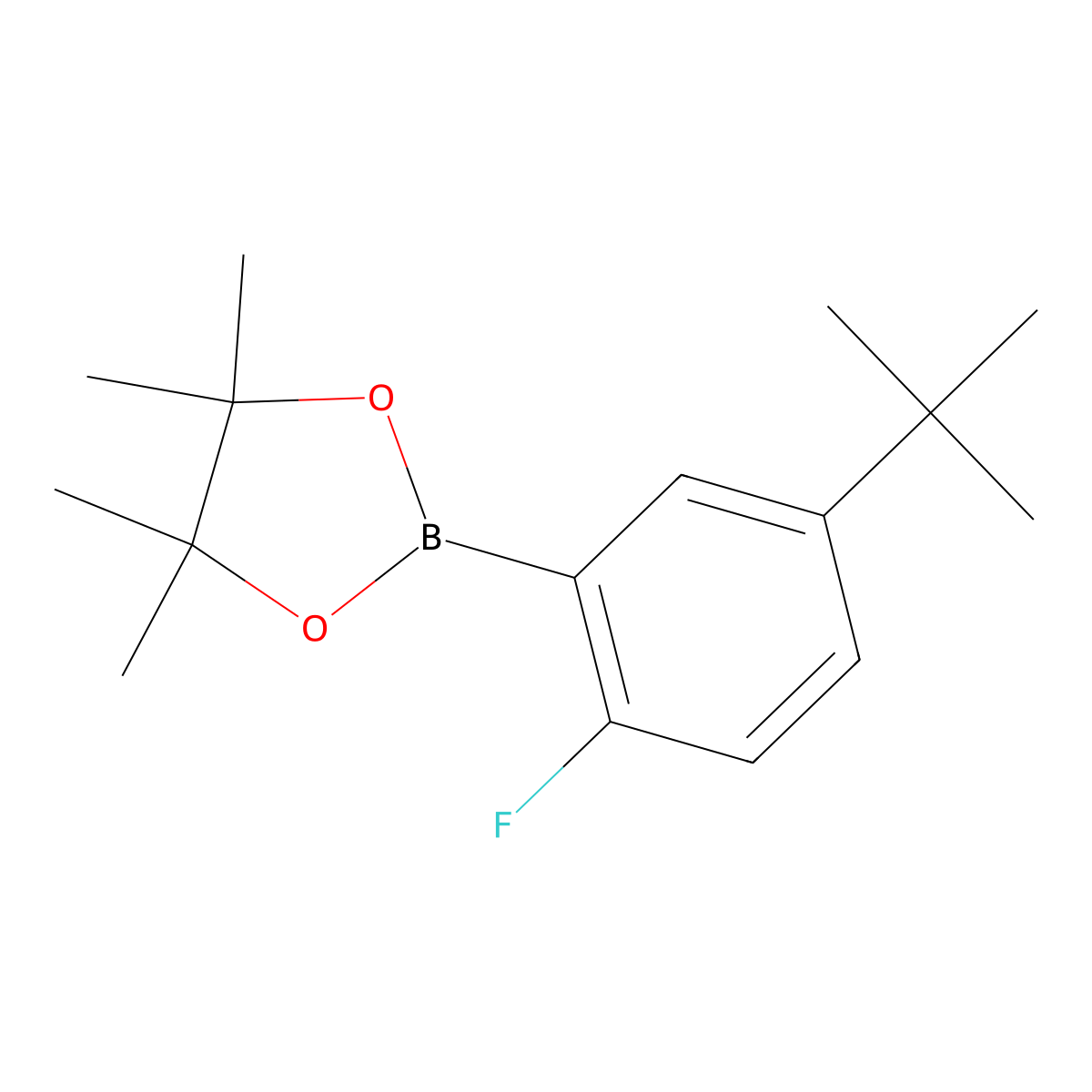 2-(5-(tert-Butyl)-2-fluorophenyl)-4,4,5,5-tetramethyl-1,3,2-dioxaborolane molecular structure, CAS 2819649-88-0