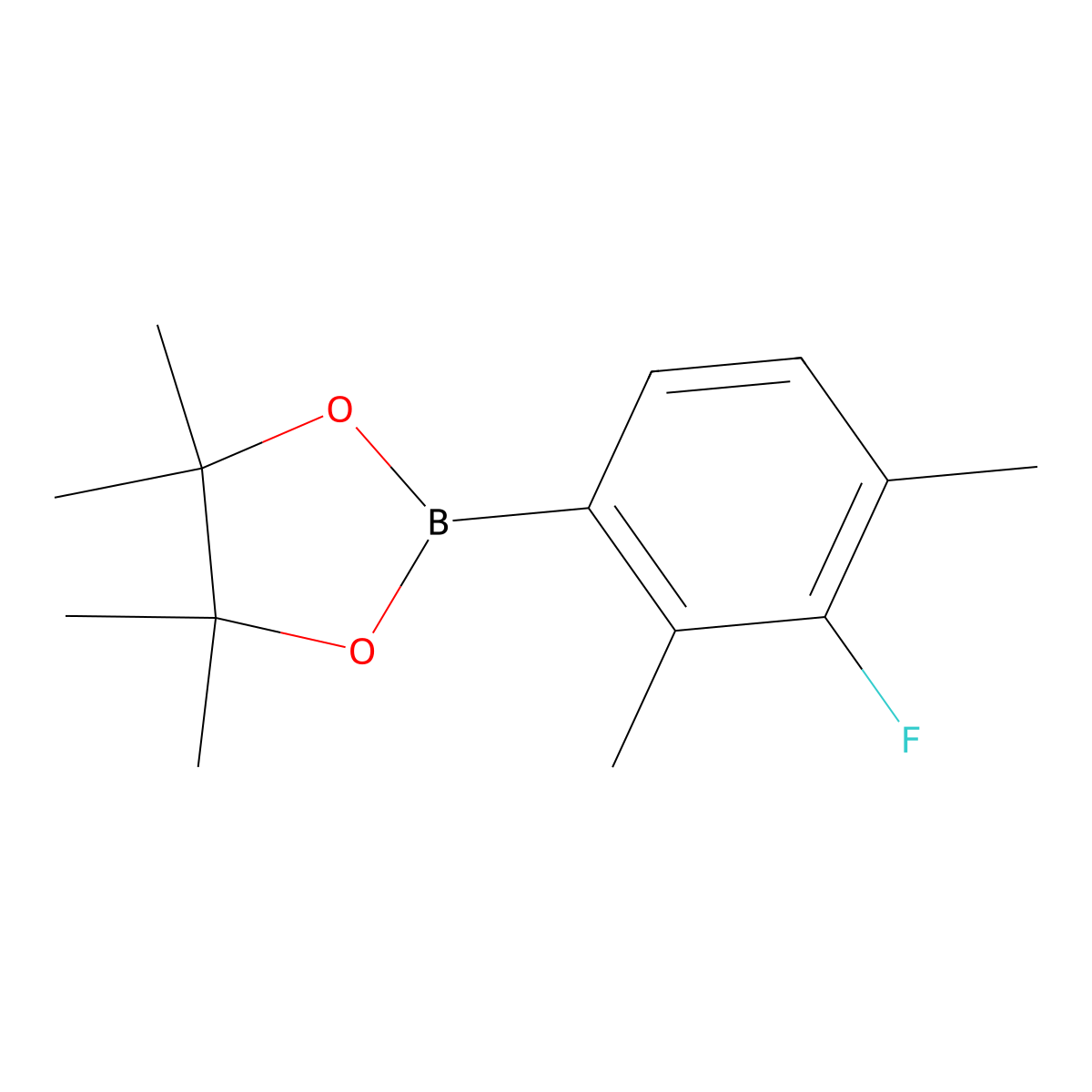 3-Fluoro-2,4-dimethylphenylboronic acid pinacol ester molecular structure, CAS 2819649-91-5