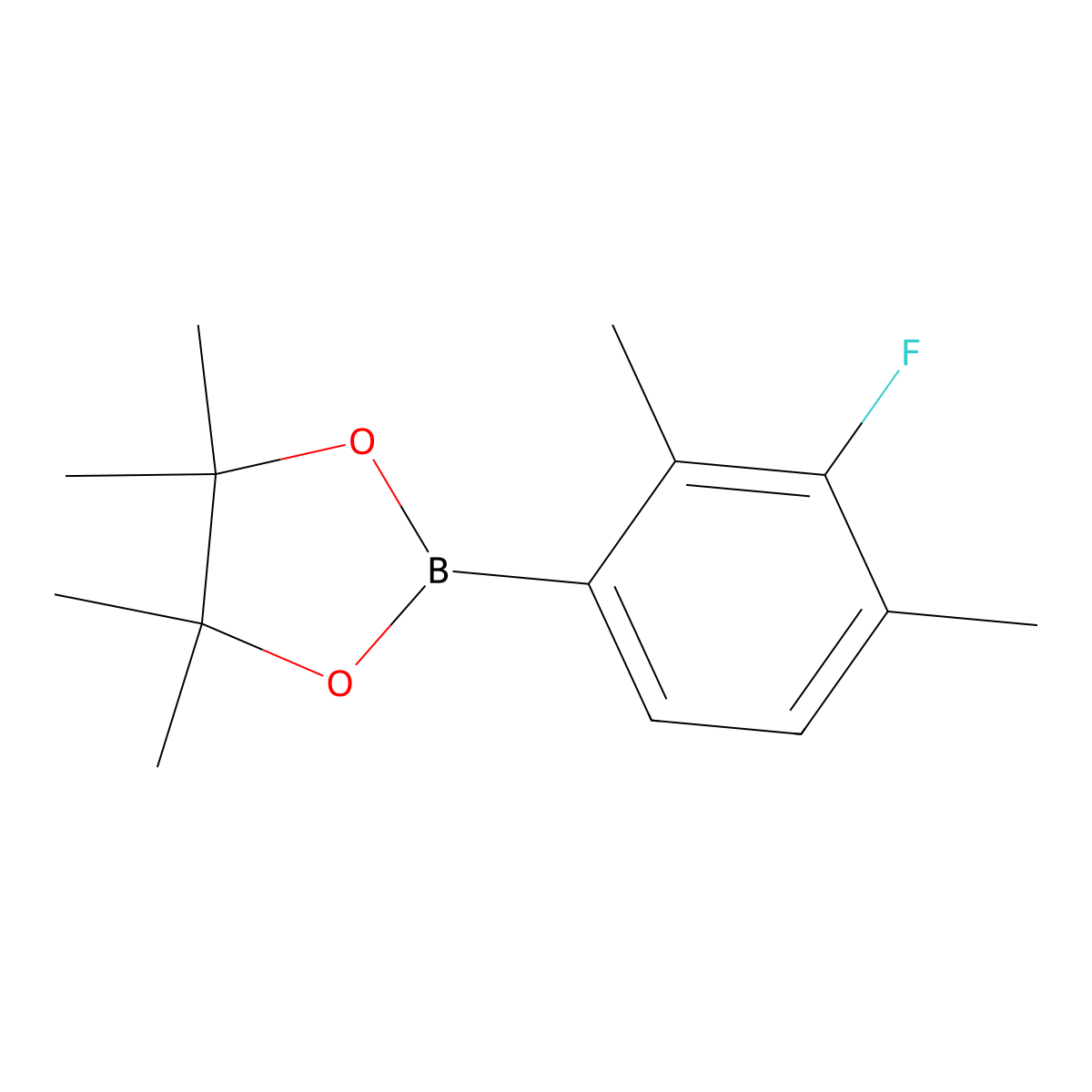 3-Fluoro-2,4-dimethylphenylboronic acid pinacol ester molecular structure, CAS 2819649-91-5
