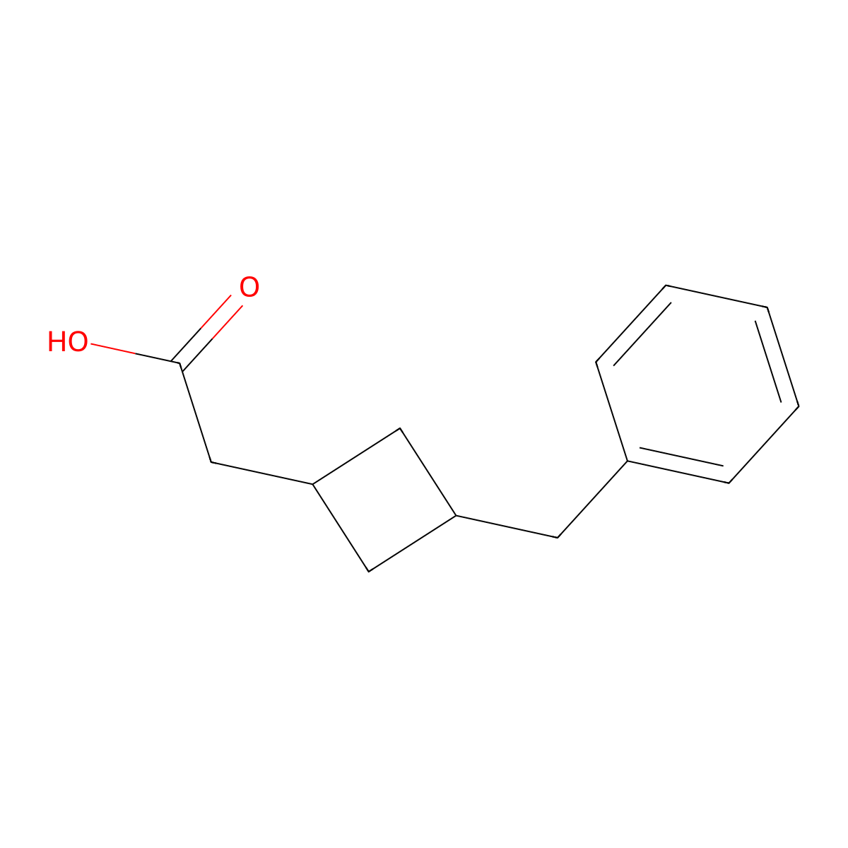 2-(3-Benzylcyclobutyl)acetic acid molecular structure, CAS 2819664-51-0