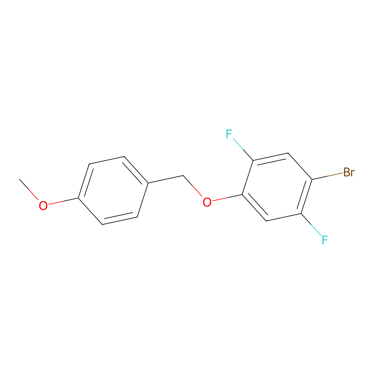 1-Bromo-2,5-difluoro-4-((4-methoxybenzyl)oxy)benzene molecular structure, CAS 2819702-31-1