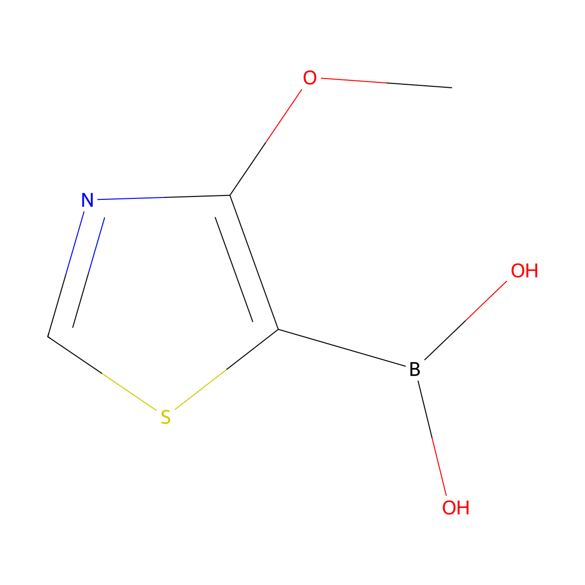 (4-Methoxythiazol-5-yl)boronic acid molecular structure, CAS 2819705-88-7