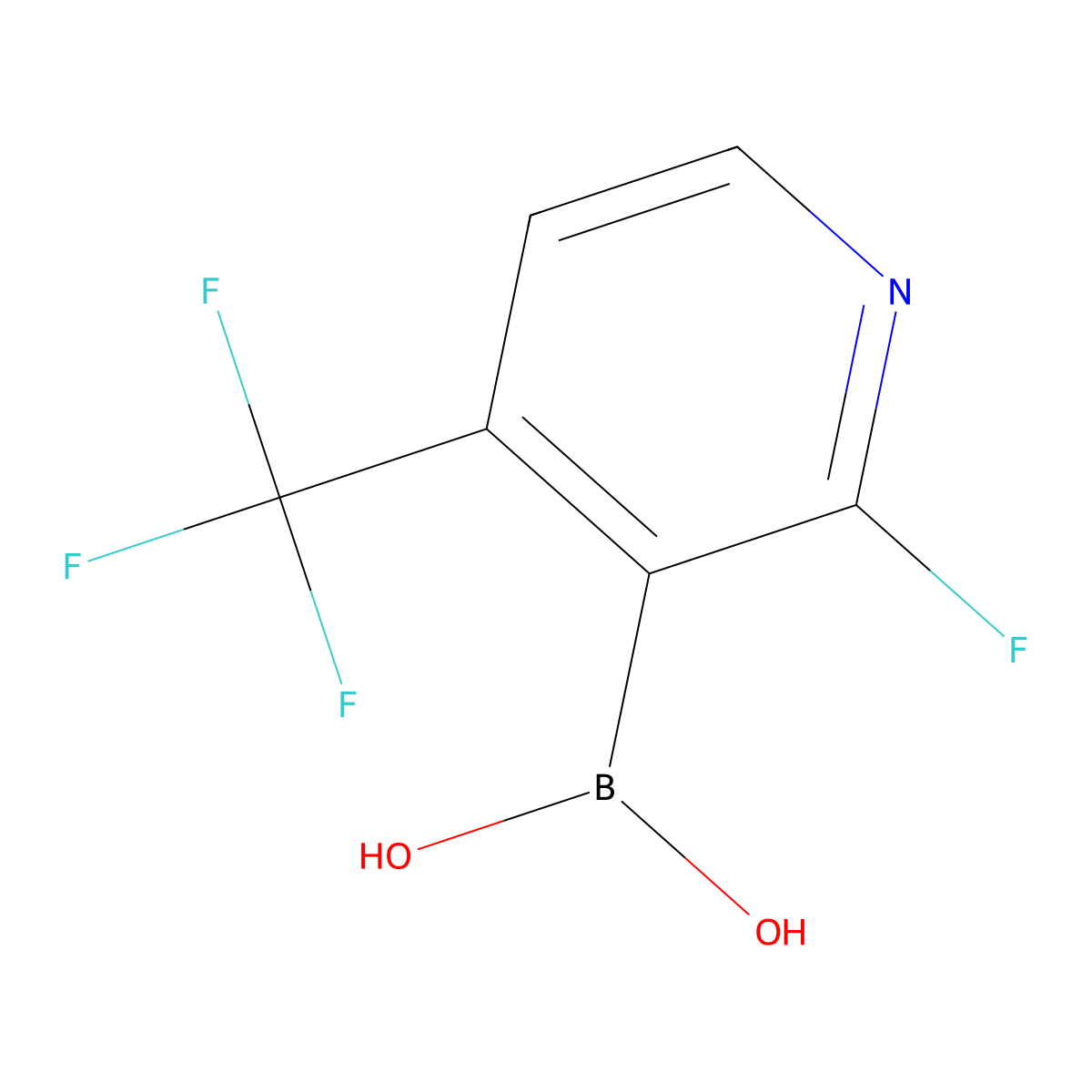 (2-Fluoro-4-(trifluoromethyl)pyridin-3-yl)boronic acid molecular structure, CAS 2819705-93-4