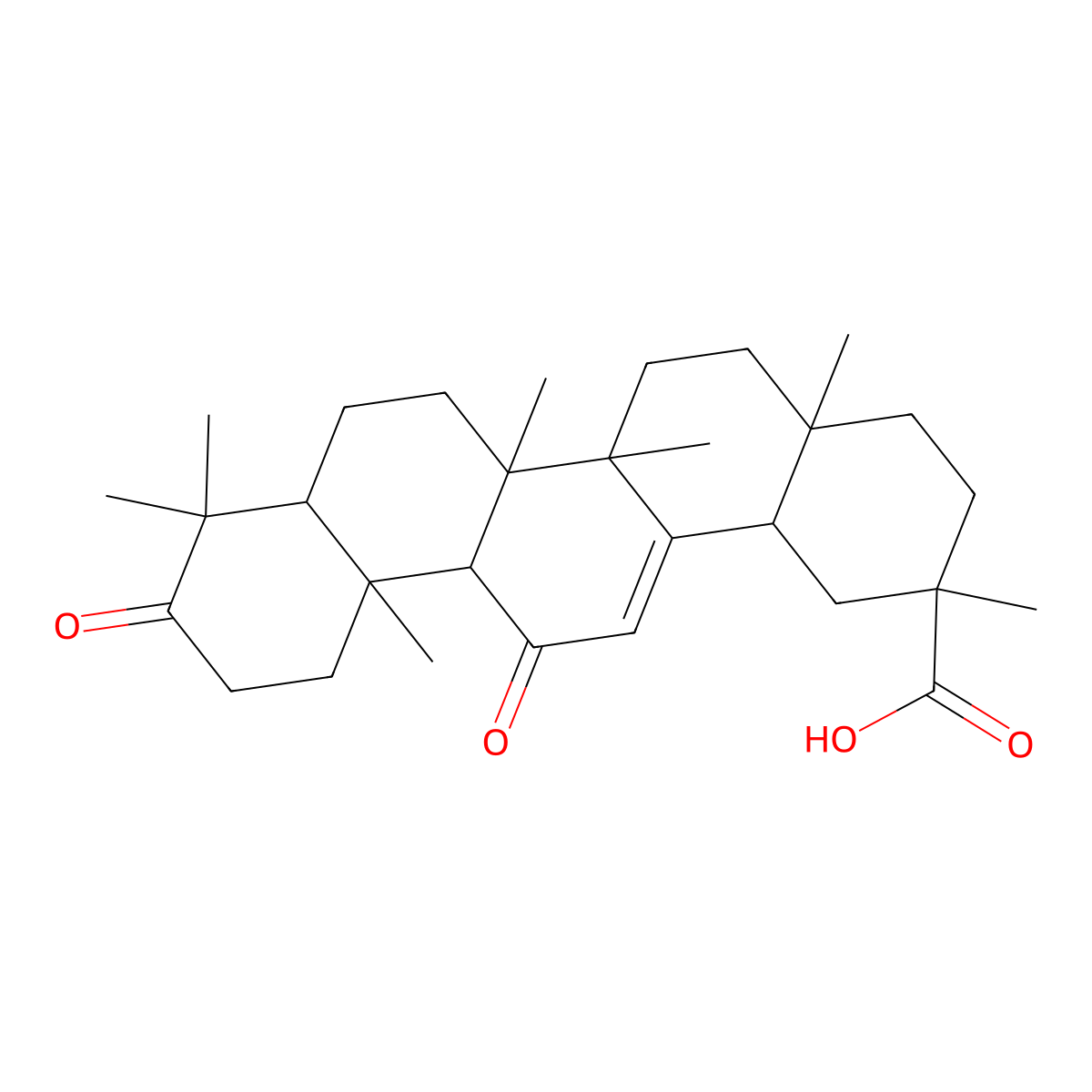 2,4a,6a,6b,9,9,12a-Heptamethyl-10,13-dioxo-1,2,3,4,4a,5,6,6a,6b,7,8,8a,9,10,11,12,12a,12b,13,14b-icosahydro-picene-2-carboxylic acid molecular structure, CAS 2819705-95-6