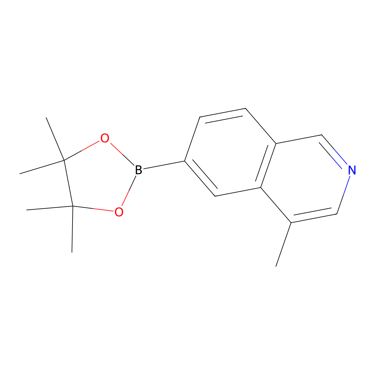 4-Methyl-6-(4,4,5,5-tetramethyl-1,3,2-dioxaborolan-2-yl)isoquinoline molecular structure, CAS 2819706-14-2