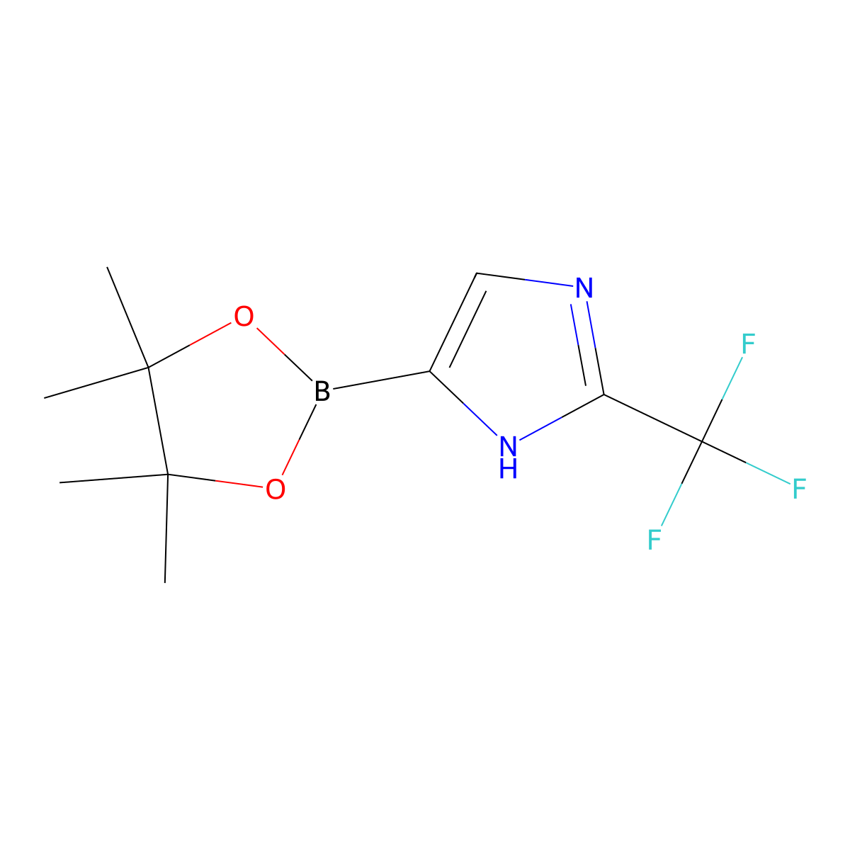 2-(Trifluoromethyl)-1H-imidazole-4-boronic Acid Pinacol Ester molecular structure, CAS 2819706-17-5