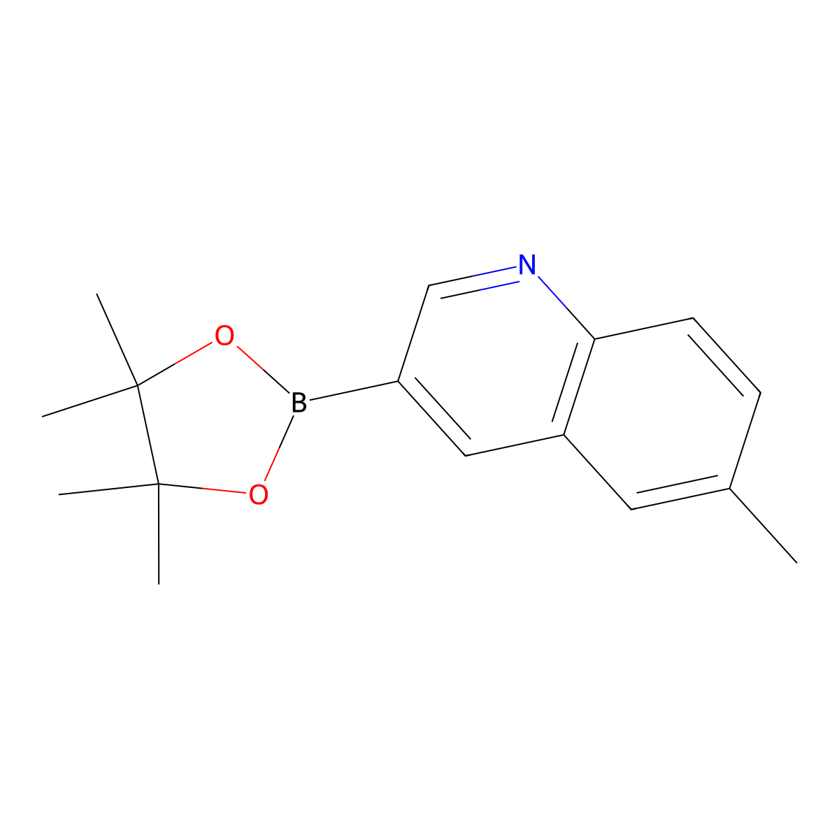 6-Methyl-3-(4,4,5,5-tetramethyl-1,3,2-dioxaborolan-2-YL)quinoline molecular structure, CAS 2819706-44-8