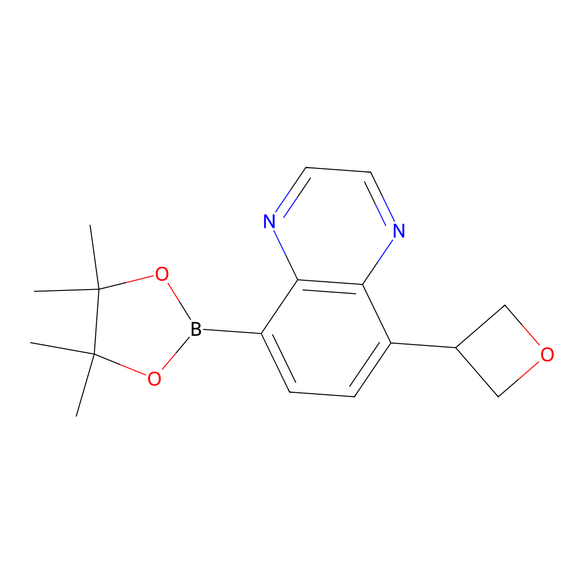 5-(Oxetan-3-yl)-8-(4,4,5,5-tetramethyl-1,3,2-dioxaborolan-2-yl)quinoxaline molecular structure, CAS 2819706-57-3