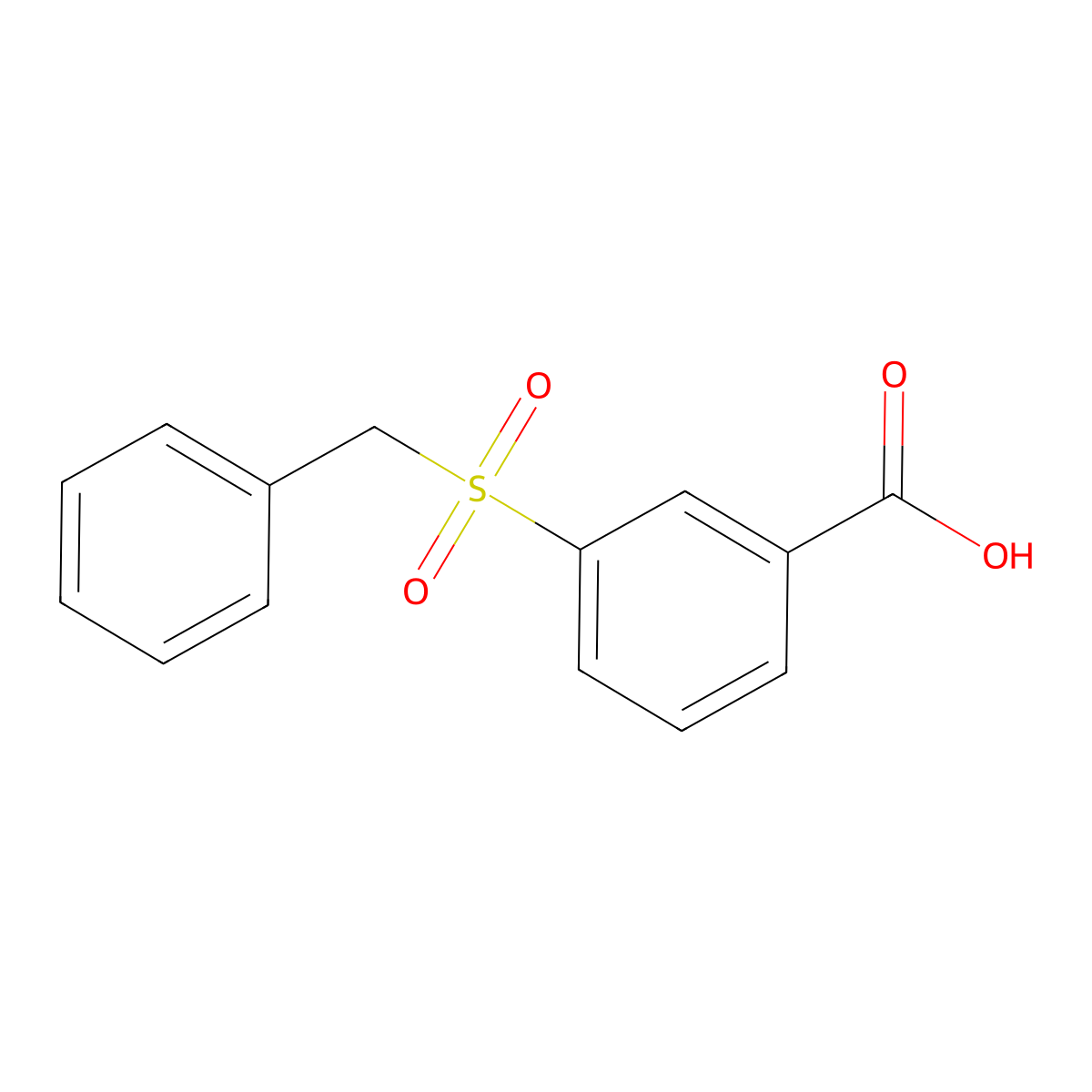 3-Phenylmethanesulfonylbenzoic acid molecular structure, CAS 28198-29-0