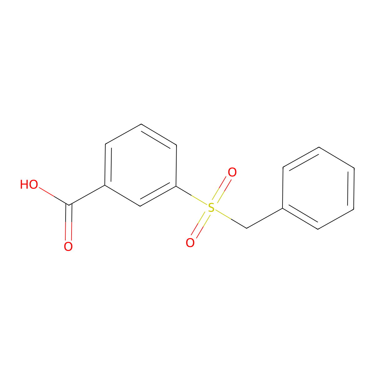 3-Phenylmethanesulfonylbenzoic acid molecular structure, CAS 28198-29-0
