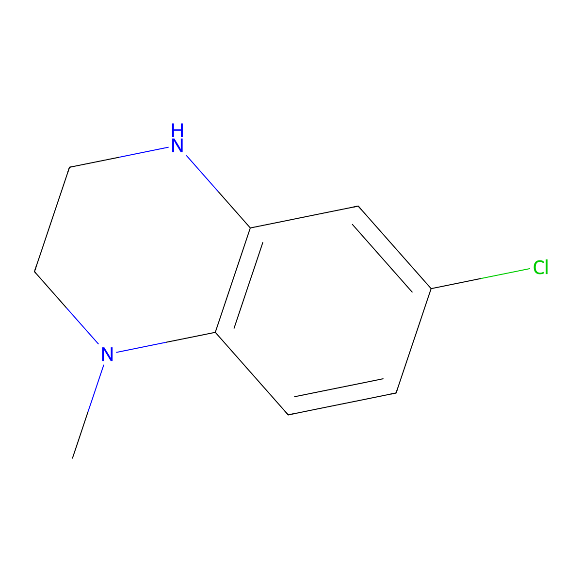 6-Chloro-1-methyl-1,2,3,4-tetrahydroquinoxaline molecular structure, CAS 28199-19-1