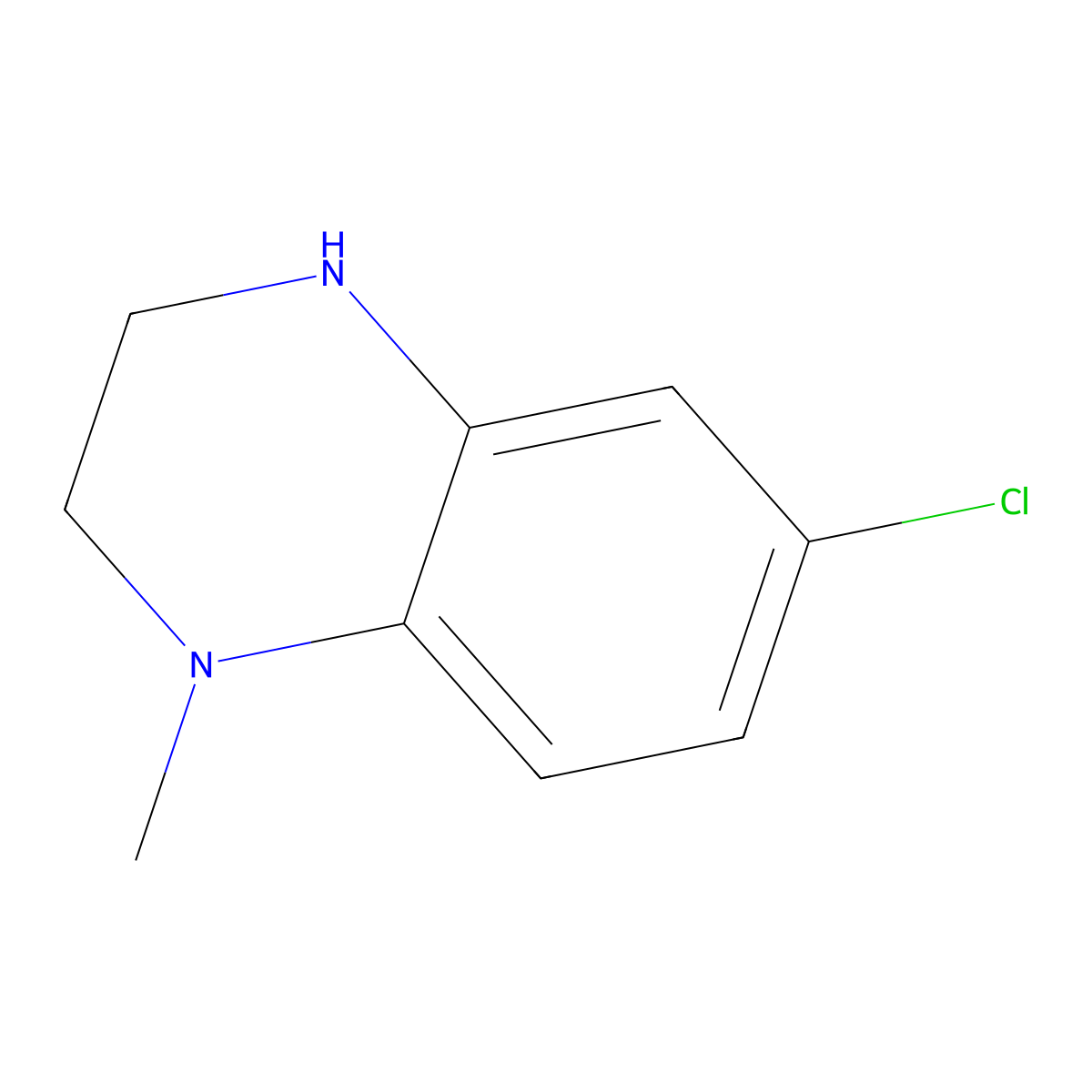 6-Chloro-1-methyl-1,2,3,4-tetrahydroquinoxaline molecular structure, CAS 28199-19-1