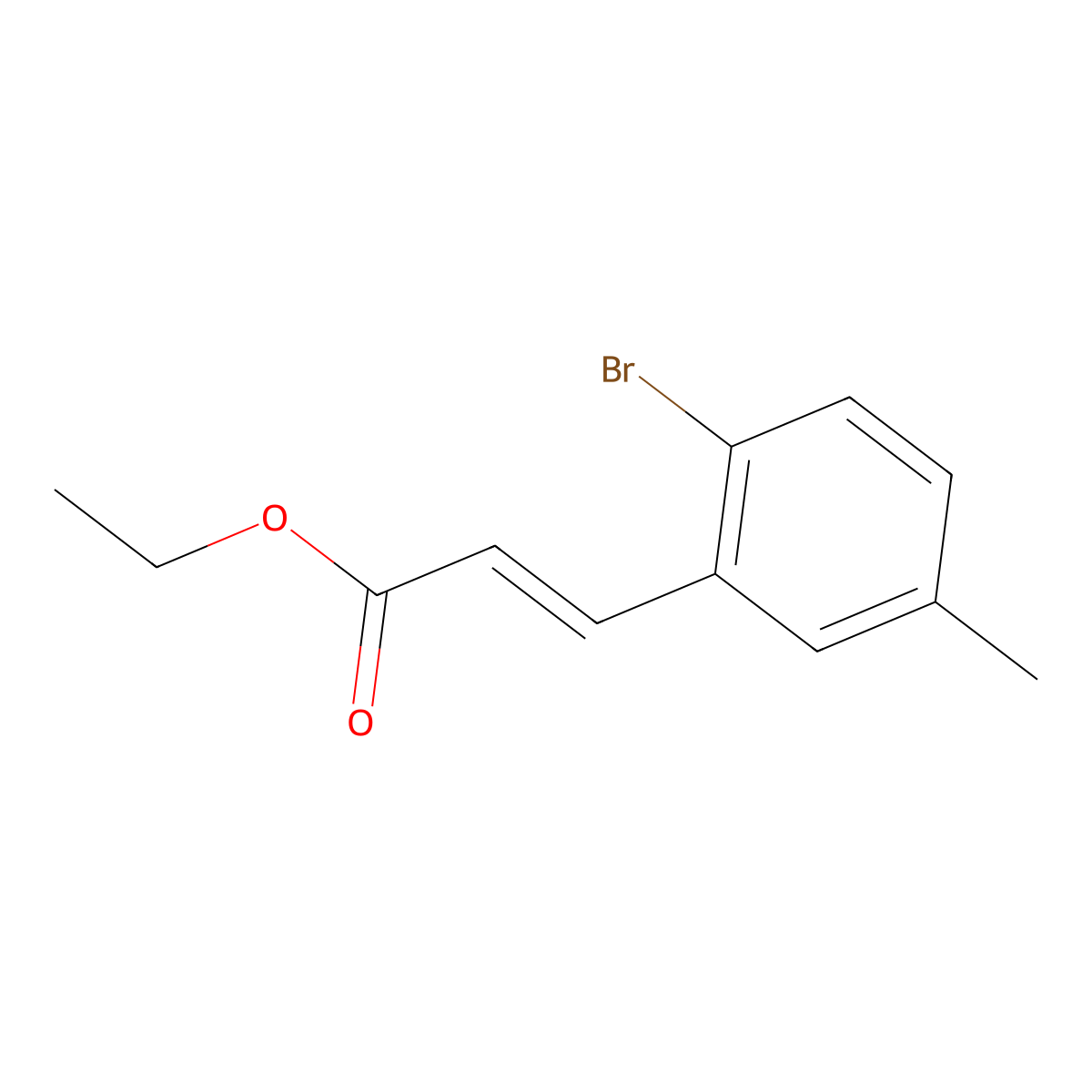 (E)-Ethyl 3-(2-bromo-5-methylphenyl)acrylate molecular structure, CAS 2819974-84-8