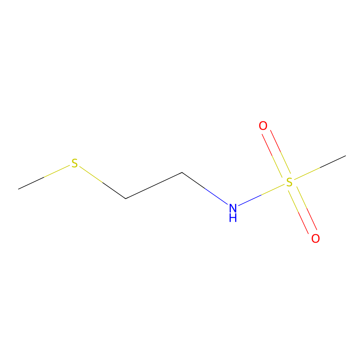 N-[2-(methylsulfanyl)ethyl]methanesulfonamide molecular structure, CAS 28200-39-7