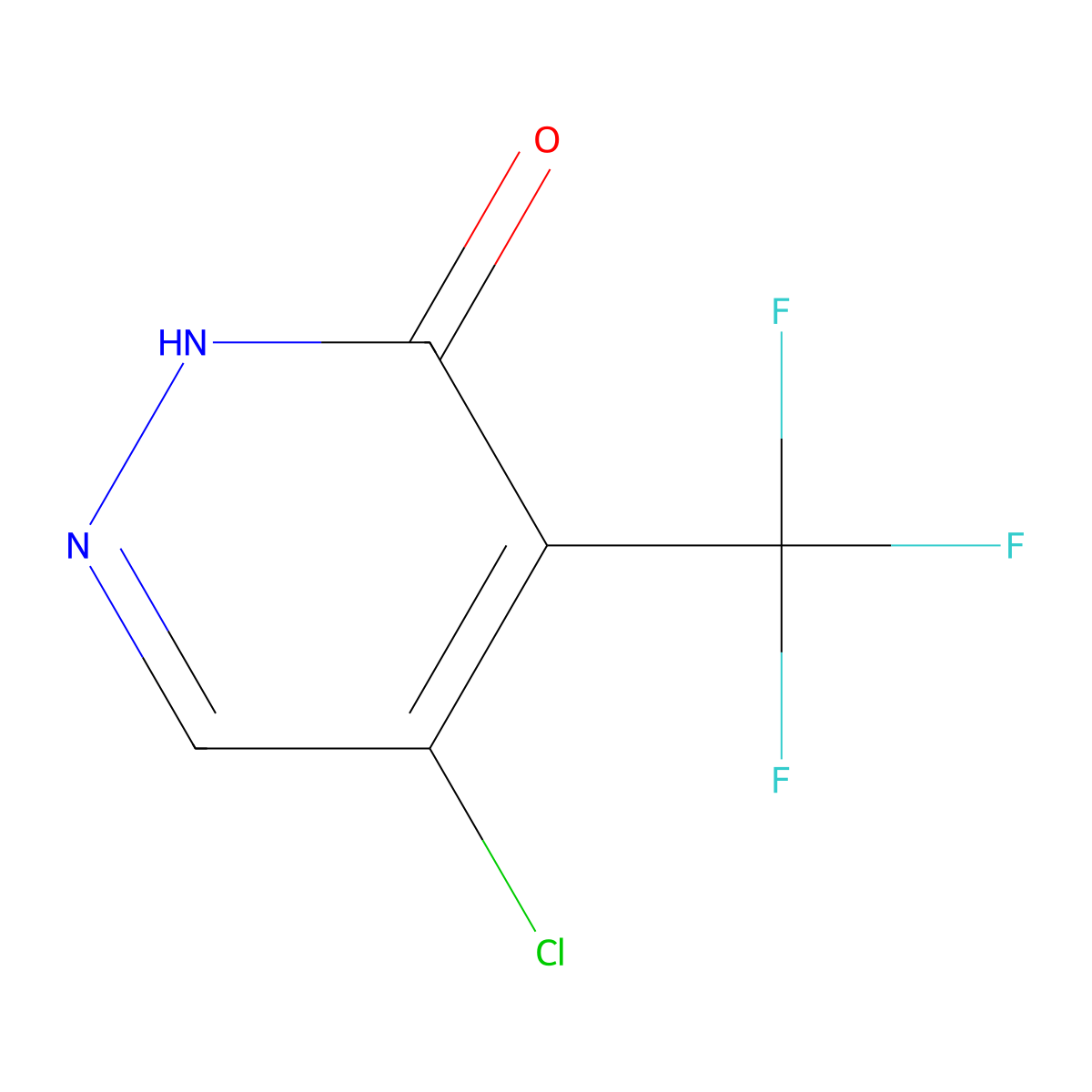 5-Chloro-4-(trifluoromethyl)pyridazin-3(2H)-one molecular structure, CAS 2820002-76-2