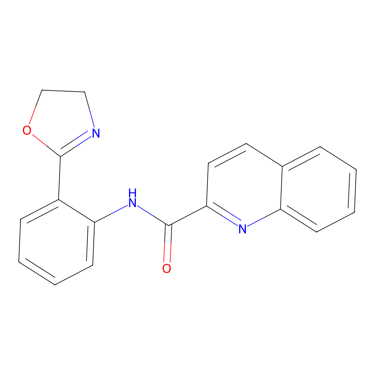 2-Quinolinecarboxamide, N-[2-(4,5-dihydro-2-oxazolyl)phenyl]- molecular structure, CAS 2820051-82-7