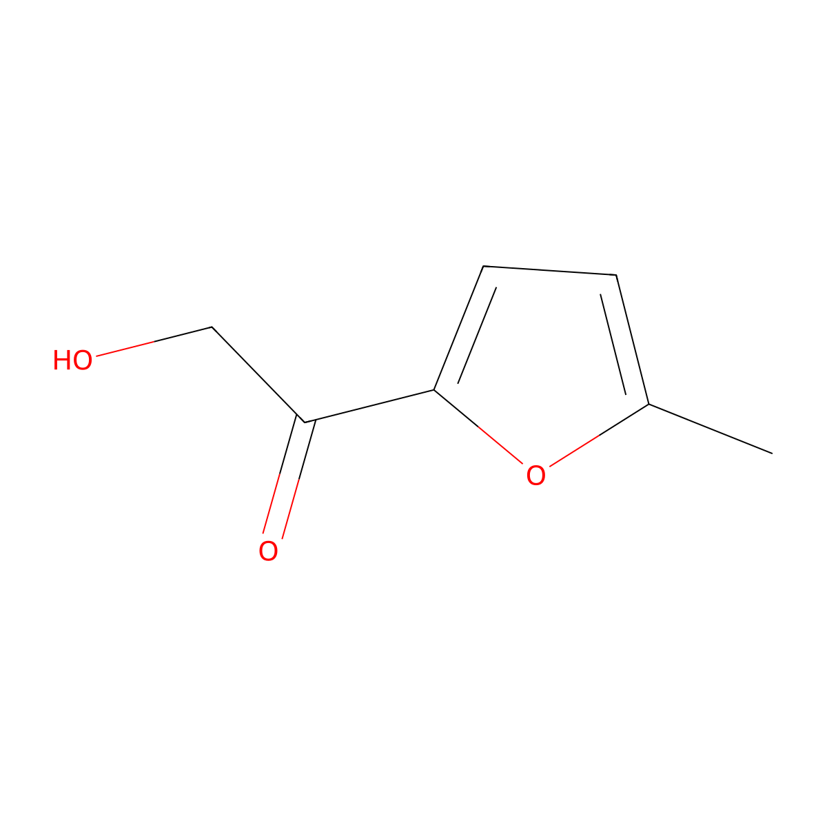 2-Hydroxy-1-(5-methyl-2-furyl)ethanone molecular structure, CAS 28201-53-8