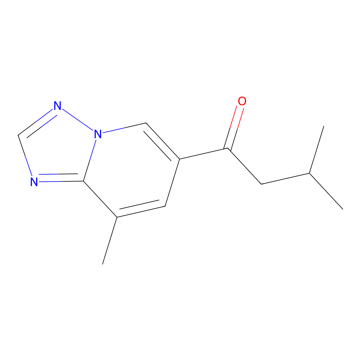 3-Methyl-1-(8-methyl-[1,2,4]triazolo[1,5-a]pyridin-6-yl)butan-1-one molecular structure, CAS 2820190-72-3