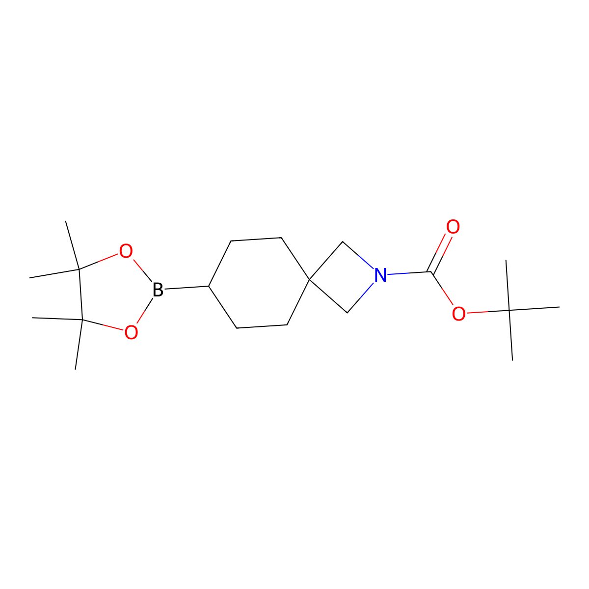 tert-Butyl 7-(4,4,5,5-tetramethyl-1,3,2-dioxaborolan-2-yl)-2-azaspiro[3.5]nonane-2-carboxylate molecular structure, CAS 2820191-49-7