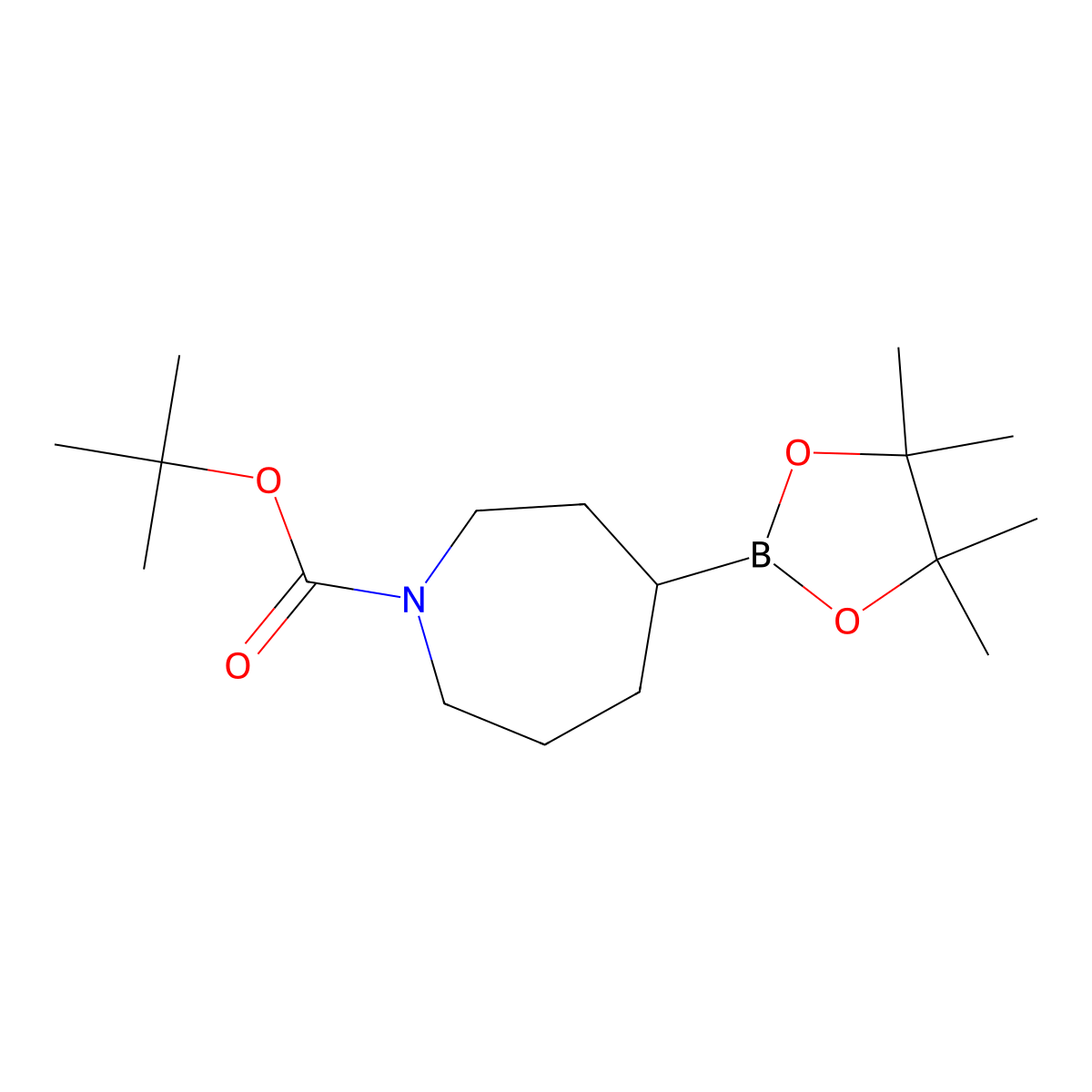 tert-Butyl 4-(4,4,5,5-tetramethyl-1,3,2-dioxaborolan-2-yl)azepane-1-carboxylate molecular structure, CAS 2820191-51-1
