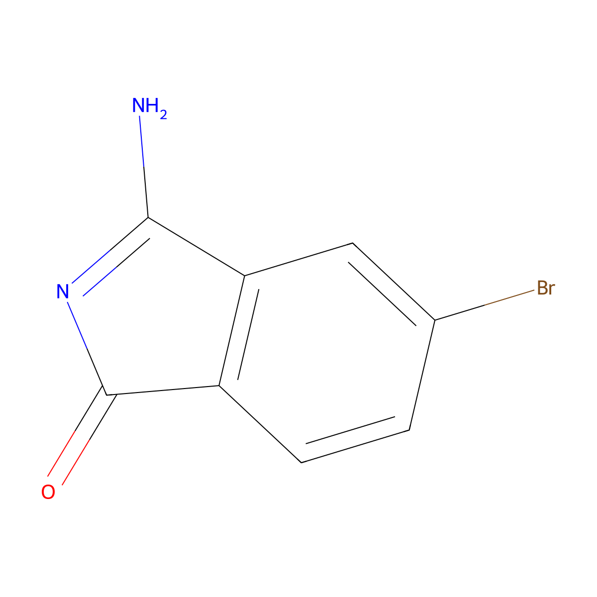 3-amino-5-bromo-1H-isoindol-1-one molecular structure, CAS 2820199-49-1