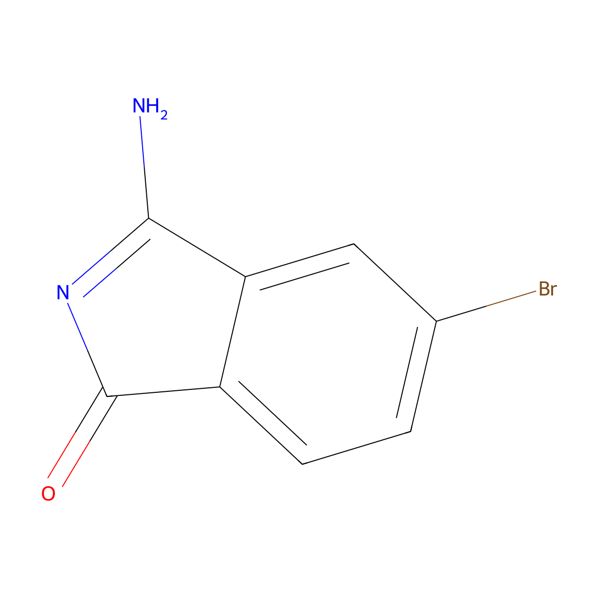 3-amino-5-bromo-1H-isoindol-1-one molecular structure, CAS 2820199-49-1