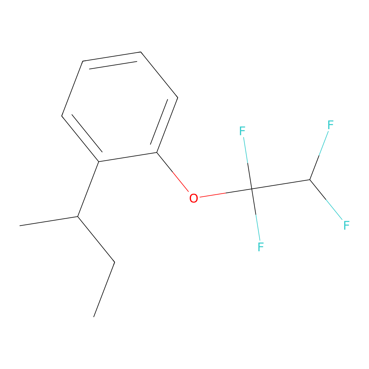 o-sec-Butyl-alpha,alpha,beta,beta-tetrafluorophenetole molecular structure, CAS 28202-34-8