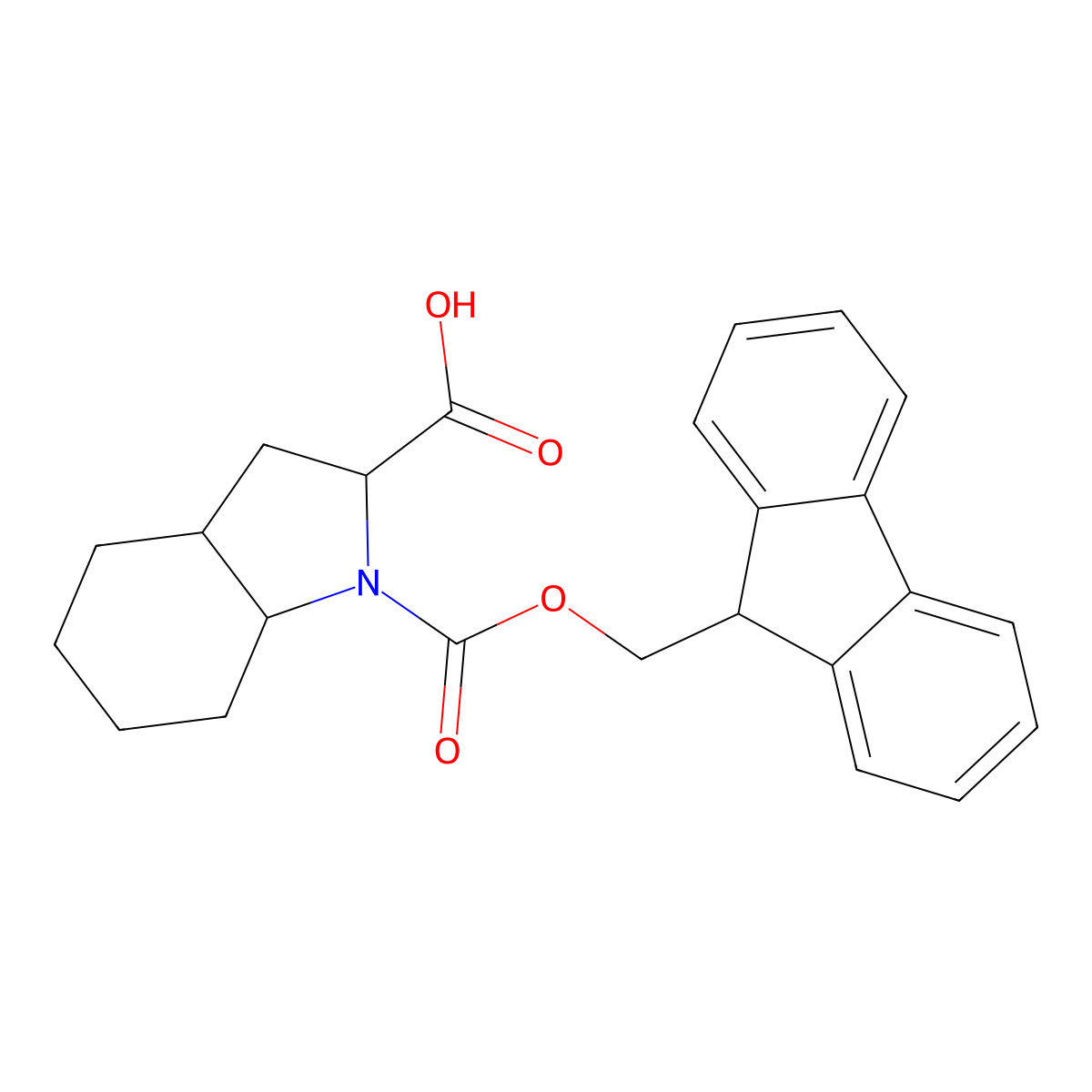 (3aR,7aS)-1-{[(9H-fluoren-9-yl)methoxy]carbonyl}-octahydro-1H-indole-2-carboxylic acid molecular structure, CAS 2820347-07-5