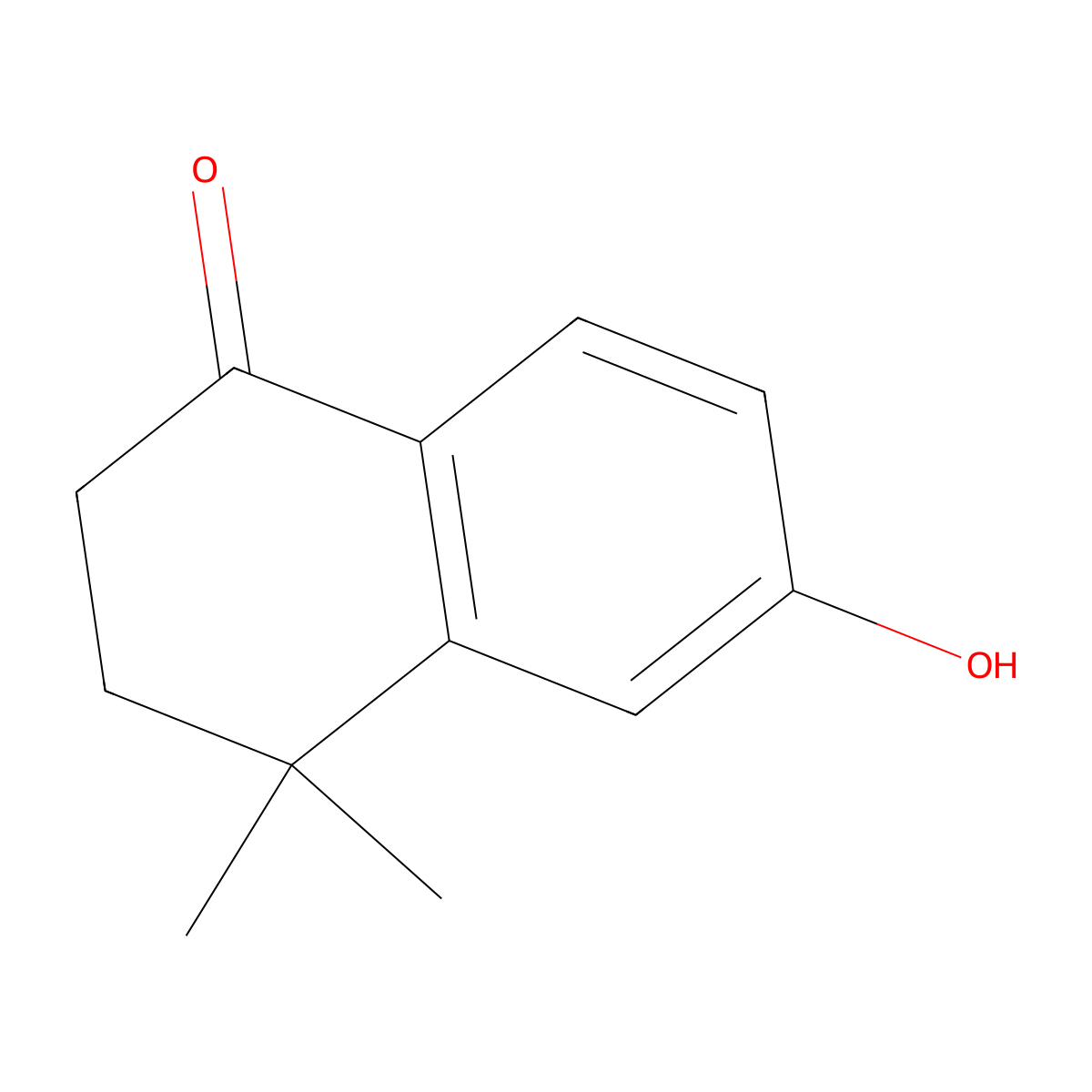 6-hydroxy-4,4-dimethyl-3,4-dihydronaphthalen-1(2H)-one molecular structure, CAS 28204-62-8
