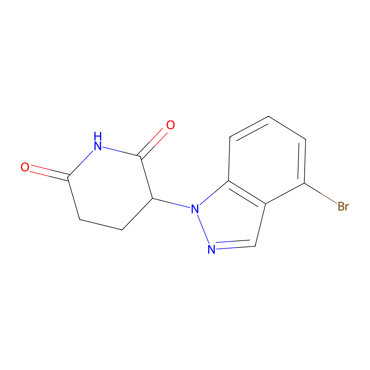 3-(4-Bromo-1H-indazol-1-YL)piperidine-2,6-dione molecular structure, CAS 2820500-86-3