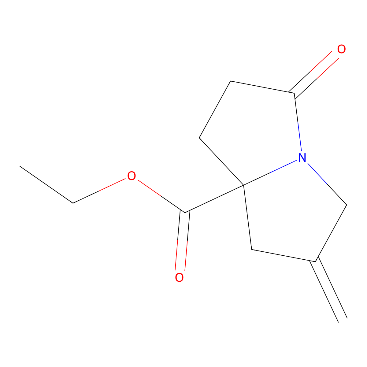 (R)-Ethyl 2-methylene-5-oxohexahydro-1H-pyrrolizine-7a-carboxylate molecular structure, CAS 2820536-97-6