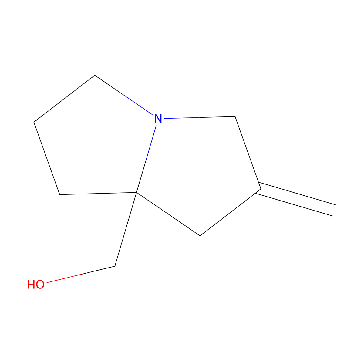 [(8S)-6-methylene-2,3,5,7-tetrahydro-1H-pyrrolizin-8-yl]methanol molecular structure, CAS 2820536-99-8