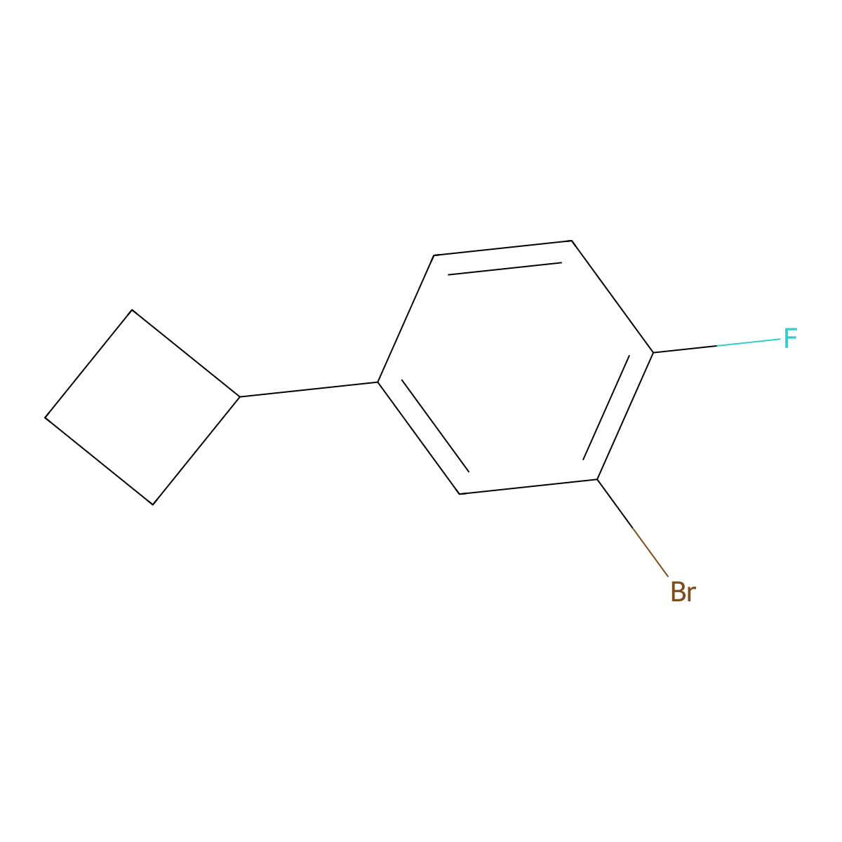 2-Bromo-4-cyclobutyl-1-fluorobenzene molecular structure, CAS 2820542-20-7