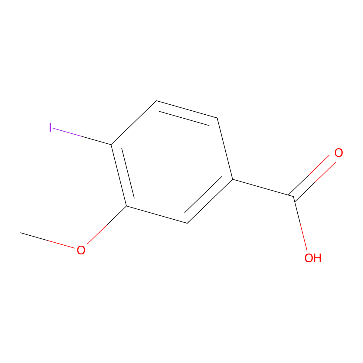 4-Iodo-3-methoxybenzoic acid molecular structure, CAS 282087-44-9