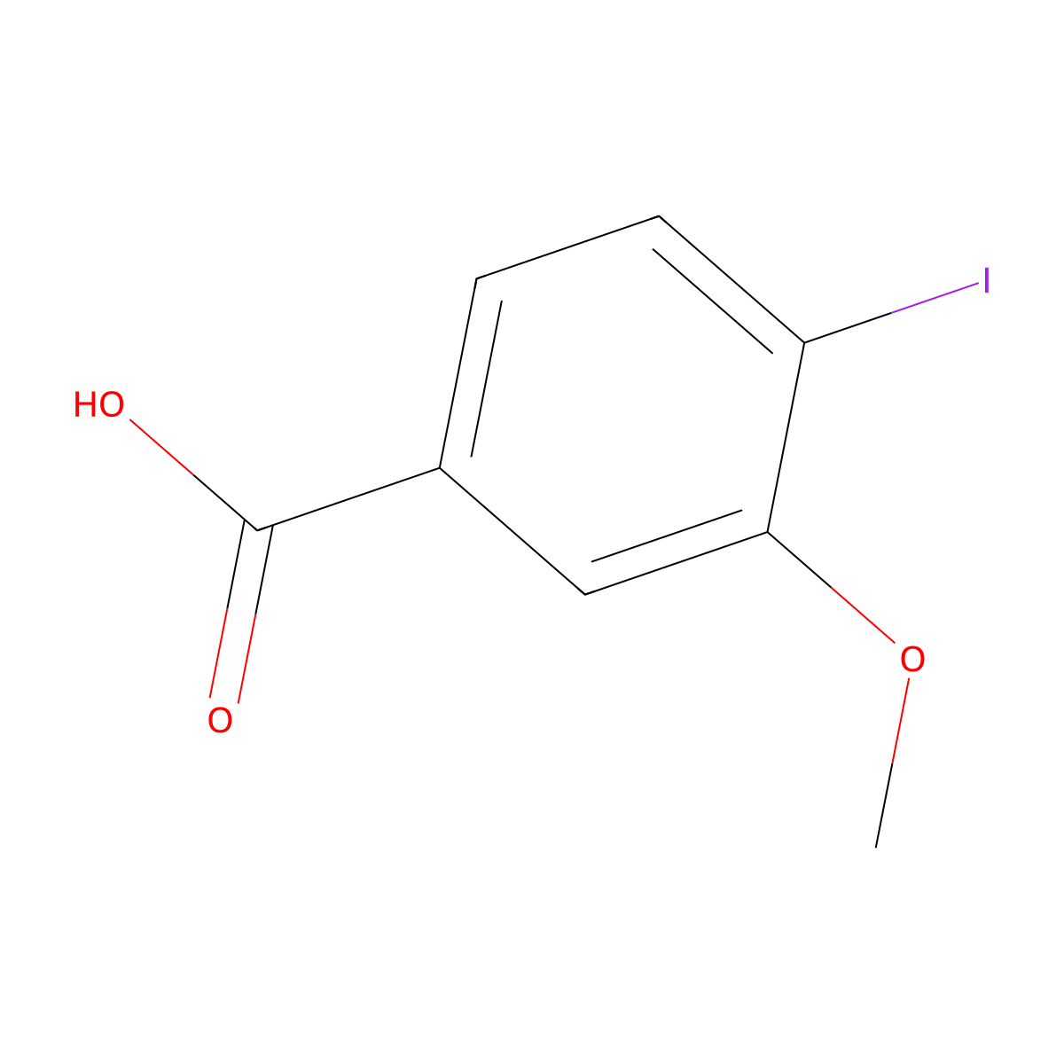 4-Iodo-3-methoxybenzoic acid molecular structure, CAS 282087-44-9