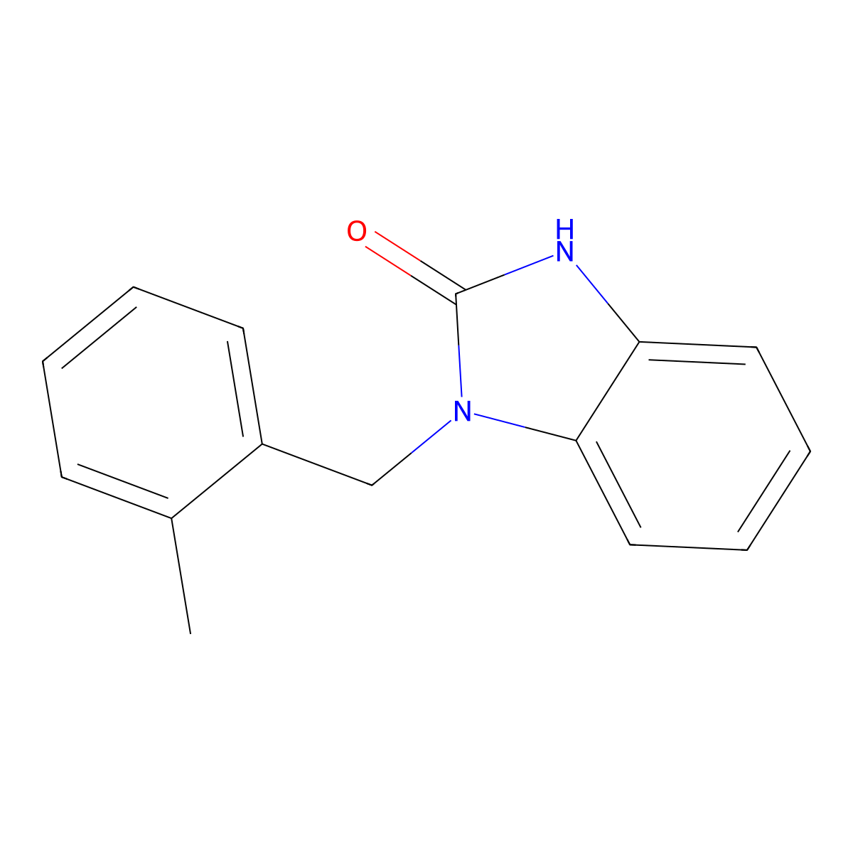 3-[(2-methylphenyl)methyl]-1H-benzimidazol-2-one molecular structure, CAS 282088-67-9