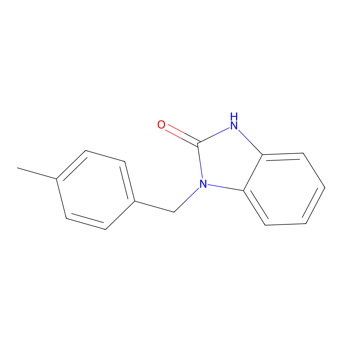 1-[(4-methylphenyl)methyl]-2,3-dihydro-1H-1,3-benzodiazol-2-one molecular structure, CAS 282088-68-0