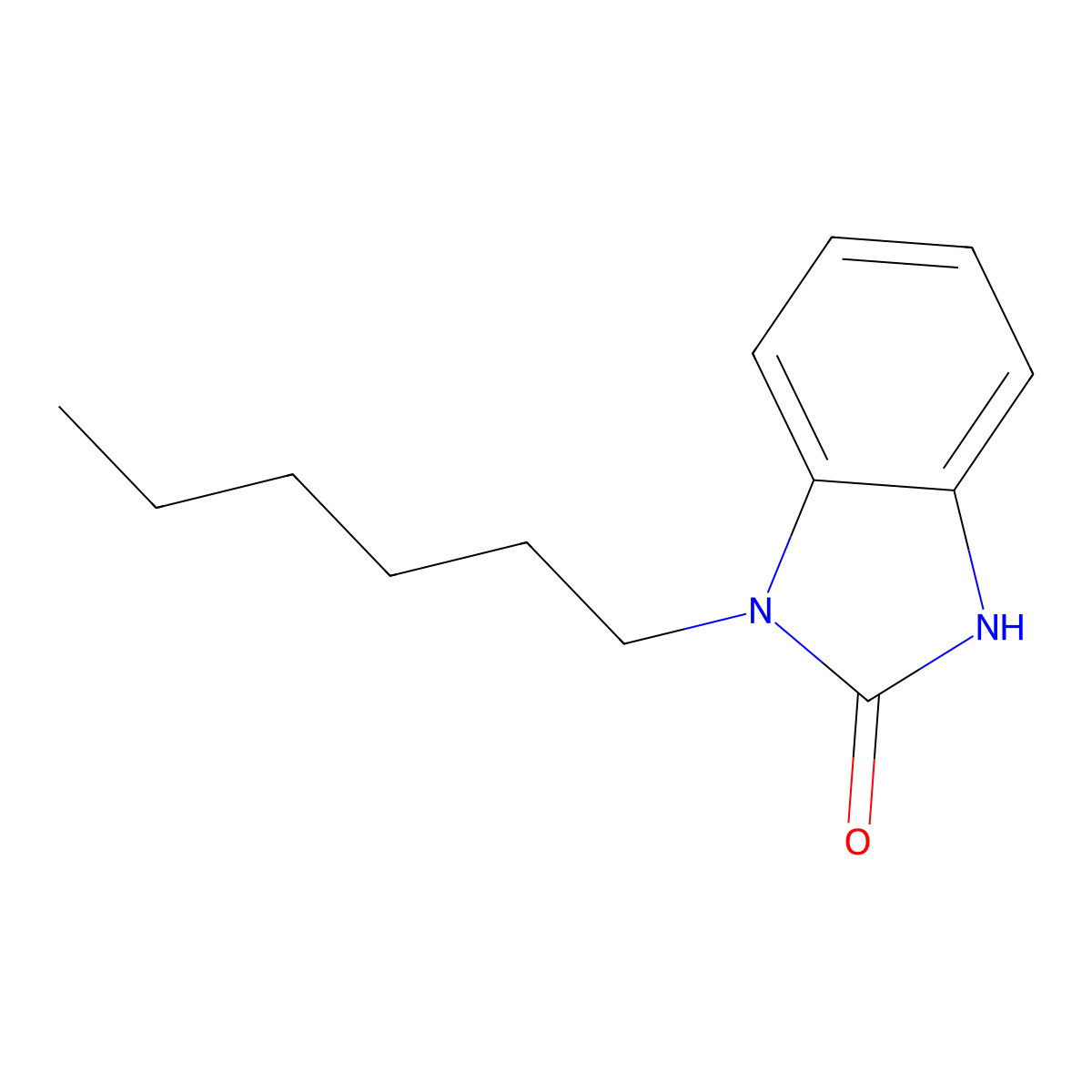 1-hexyl-1,3-dihydro-2H-benzimidazol-2-one molecular structure, CAS 282088-69-1