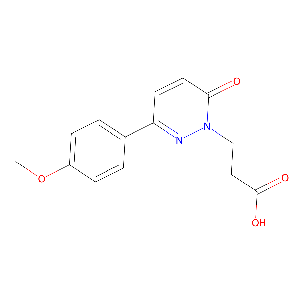 3-[3-(4-methoxyphenyl)-6-oxopyridazin-1(6H)-yl]propanoic acid molecular structure, CAS 282090-12-4