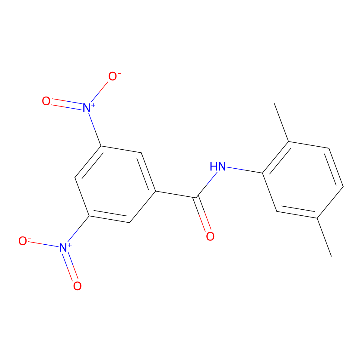N-(2,5-dimethylphenyl)-3,5-dinitrobenzamide molecular structure, CAS 282091-61-6