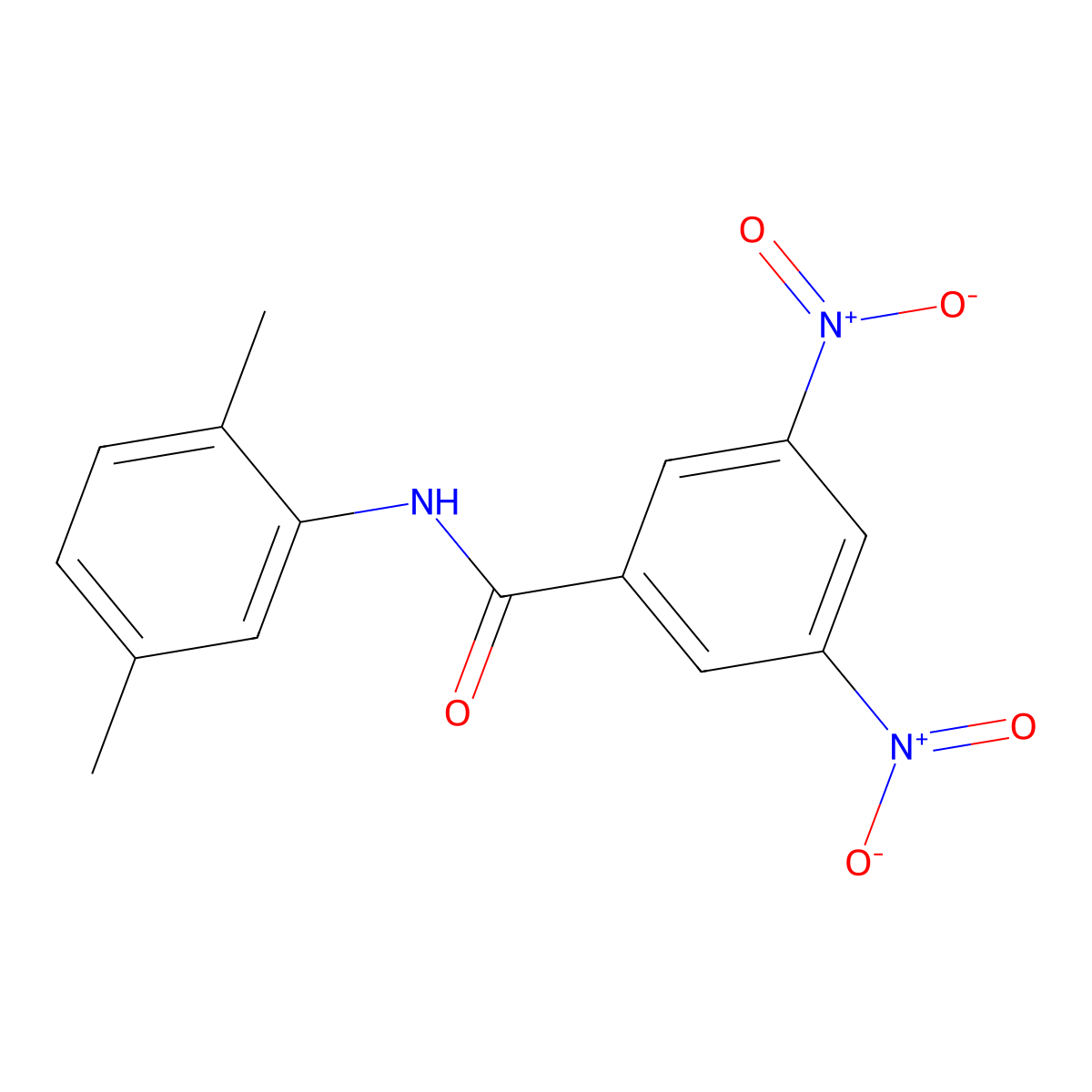N-(2,5-dimethylphenyl)-3,5-dinitrobenzamide molecular structure, CAS 282091-61-6