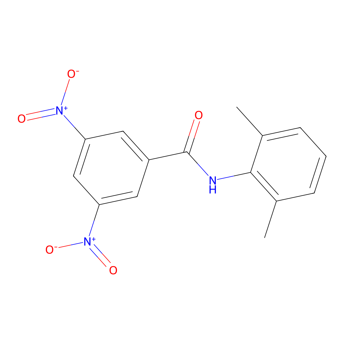 N-(2,6-dimethylphenyl)-3,5-dinitrobenzamide molecular structure, CAS 282091-62-7