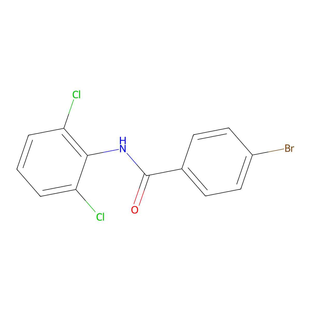 4-Bromo-N-(2,6-dichlorophenyl)benzamide molecular structure, CAS 282091-65-0